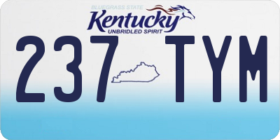 KY license plate 237TYM