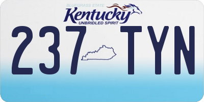KY license plate 237TYN