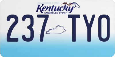 KY license plate 237TYO