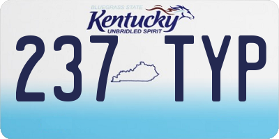 KY license plate 237TYP