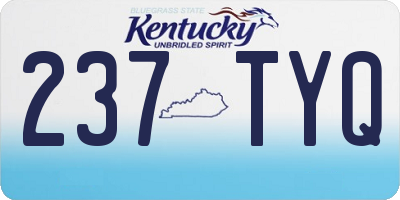 KY license plate 237TYQ