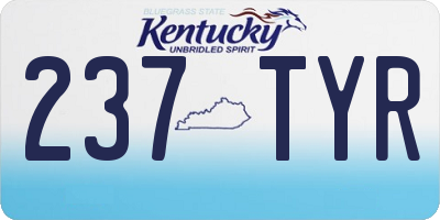 KY license plate 237TYR