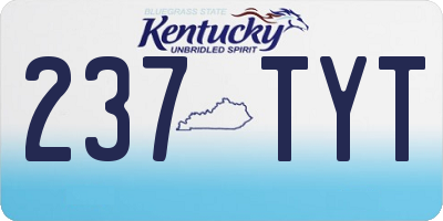KY license plate 237TYT