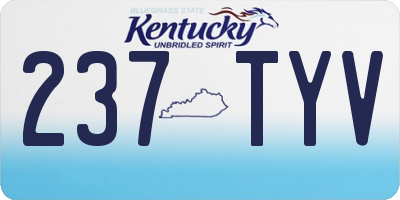KY license plate 237TYV