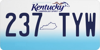 KY license plate 237TYW