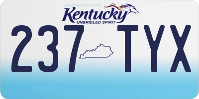 KY license plate 237TYX