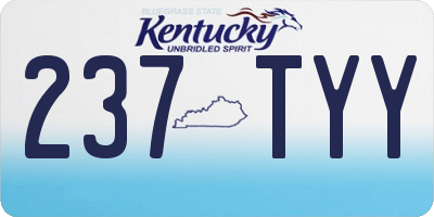 KY license plate 237TYY