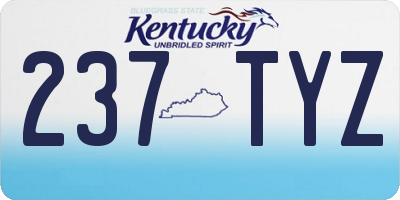KY license plate 237TYZ