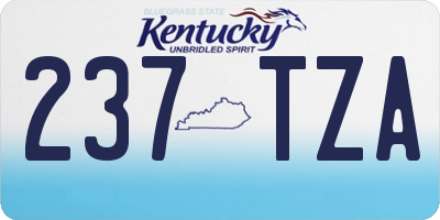 KY license plate 237TZA