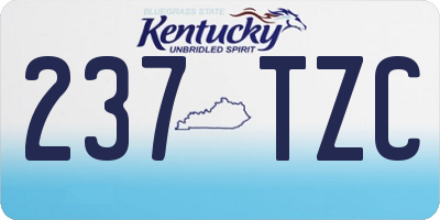 KY license plate 237TZC