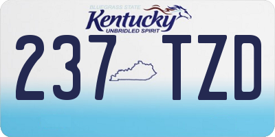 KY license plate 237TZD