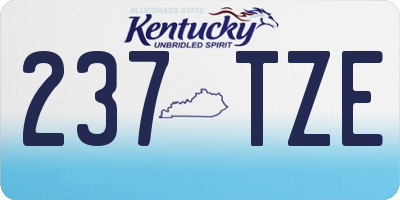 KY license plate 237TZE