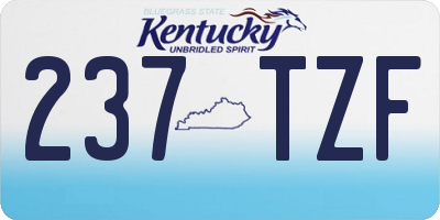 KY license plate 237TZF