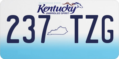 KY license plate 237TZG