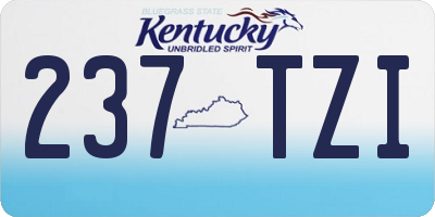 KY license plate 237TZI
