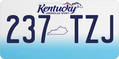 KY license plate 237TZJ