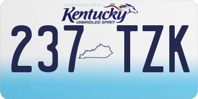 KY license plate 237TZK