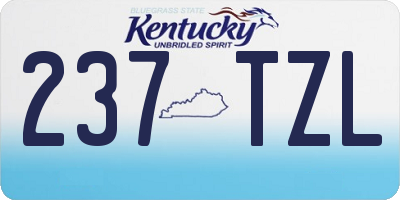 KY license plate 237TZL