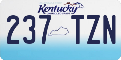 KY license plate 237TZN
