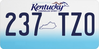 KY license plate 237TZO