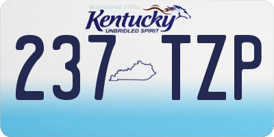 KY license plate 237TZP
