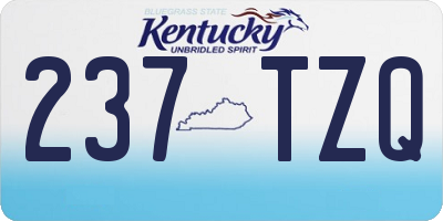 KY license plate 237TZQ