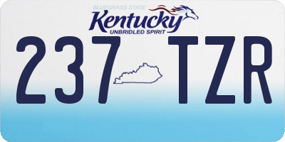 KY license plate 237TZR