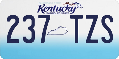 KY license plate 237TZS