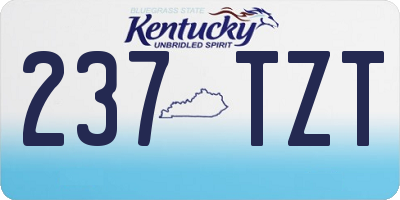 KY license plate 237TZT