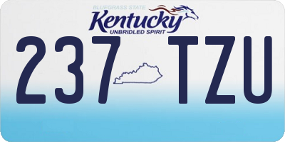 KY license plate 237TZU