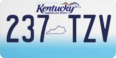 KY license plate 237TZV