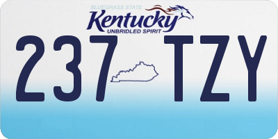KY license plate 237TZY