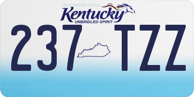 KY license plate 237TZZ