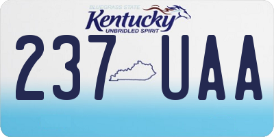 KY license plate 237UAA