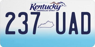 KY license plate 237UAD