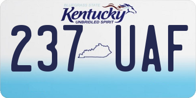 KY license plate 237UAF