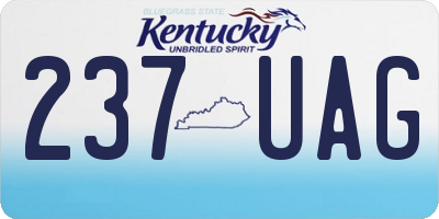KY license plate 237UAG