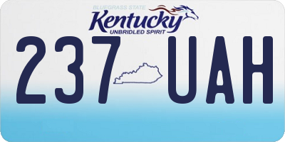 KY license plate 237UAH