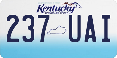 KY license plate 237UAI