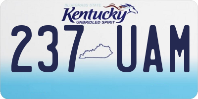 KY license plate 237UAM