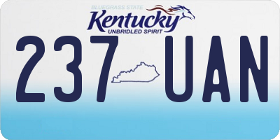 KY license plate 237UAN