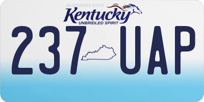 KY license plate 237UAP