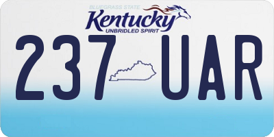 KY license plate 237UAR