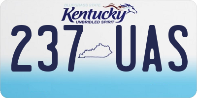 KY license plate 237UAS
