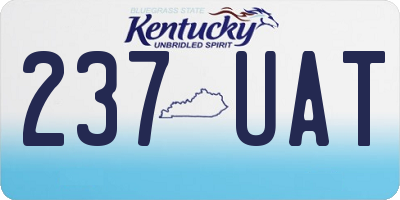 KY license plate 237UAT