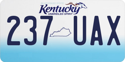 KY license plate 237UAX