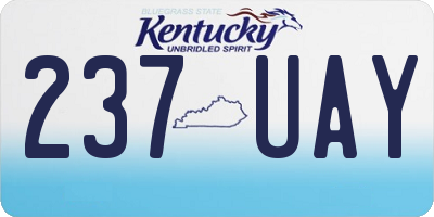 KY license plate 237UAY