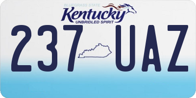 KY license plate 237UAZ