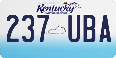 KY license plate 237UBA