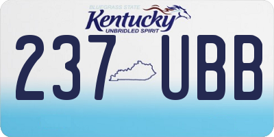 KY license plate 237UBB